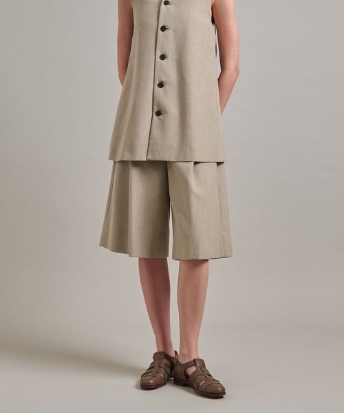 最終価格   新品　＜LOEFF＞ギャバ キュロット LOEFF＞W ギャバ キュロット パンツ