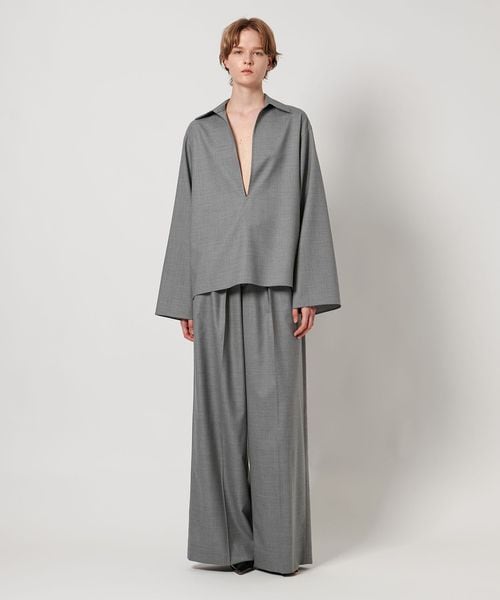 ブラウス シャツ 「LOEFF」W TORO スキッパー シャツ レディース LOEFF＞W TORO スキッパー シャツ（シャツ/ブラウス）｜LOEFF