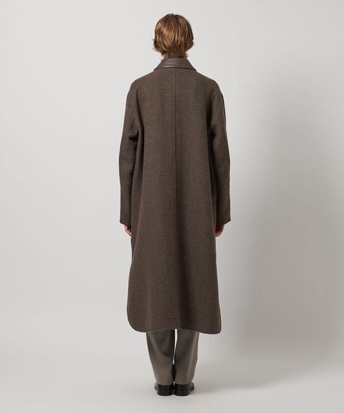 LOEFF＞ガンクラブチェック リバーシブル コート