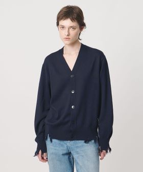 LOEFF/＜LOEFF＞ダメージ Vネック カーディガン UNISEX/ニット / セーター