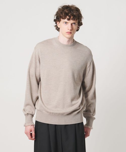 LOEFF/＜LOEFF＞9ゲージ フリンジ ニット プルオーバー MENS/ニット / セーター