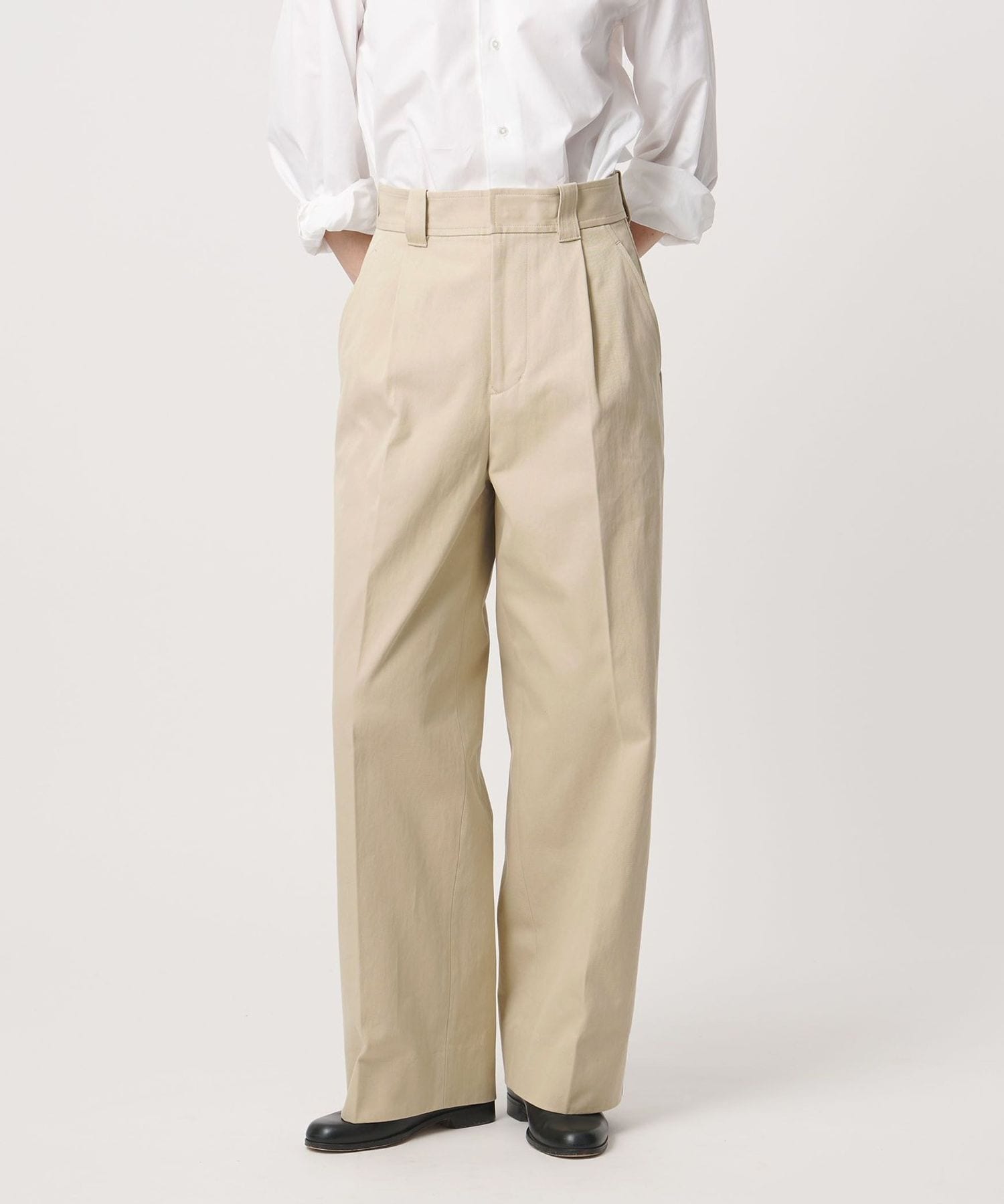 新品★ LOEFF ロエフ コットン チノパンツ　チノパン　ユナイテッドアローズ LOEFF＞チノ タックパンツ