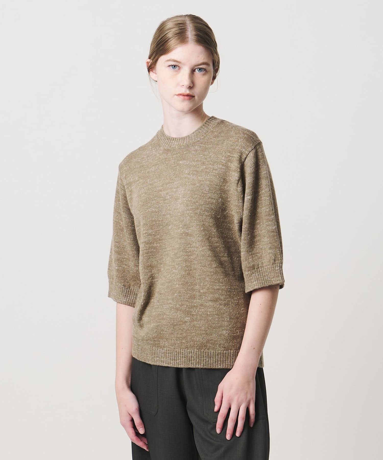 LOEFF＞ウール ヘンプ ショートスリーブ プルオーバー