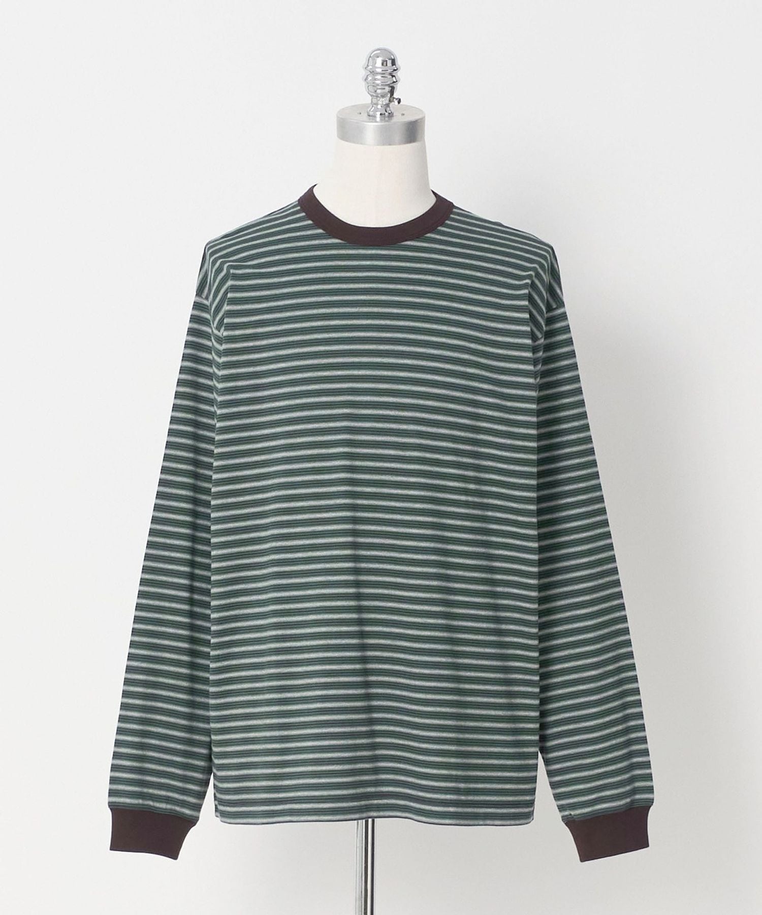 LOEFF＞スビンコットン ボーダー ロングスリーブ Tシャツ UNISEX