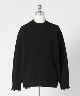 LOEFF/＜LOEFF＞5ゲージ ダメージ ニット プルオーバー UNISEX/ニット / セーター