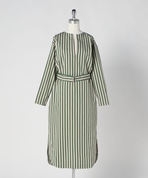 LOEFF/＜LOEFF＞ストライプ Vネック ドレス/ワンピース