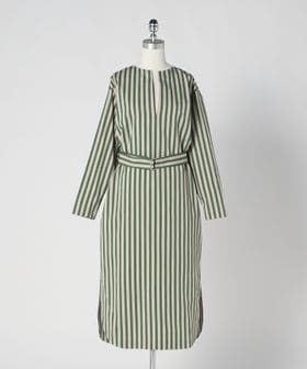 LOEFF/＜LOEFF＞ストライプ Vネック ドレス/ワンピース