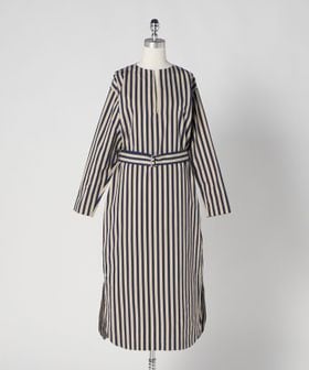 LOEFF/＜LOEFF＞ストライプ Vネック ドレス/ワンピース