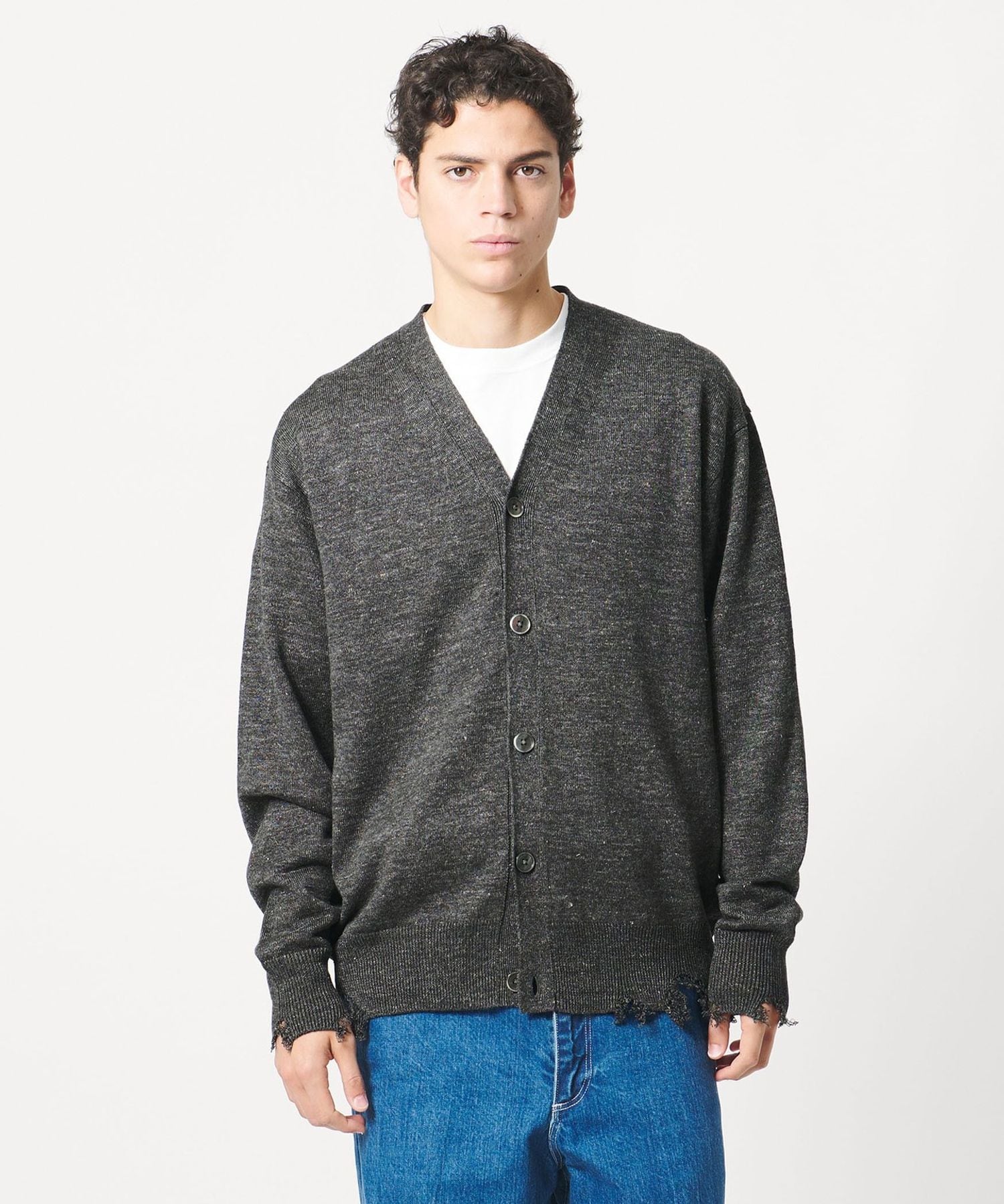 LOEFF＞ダメージ カーディガン UNISEX
