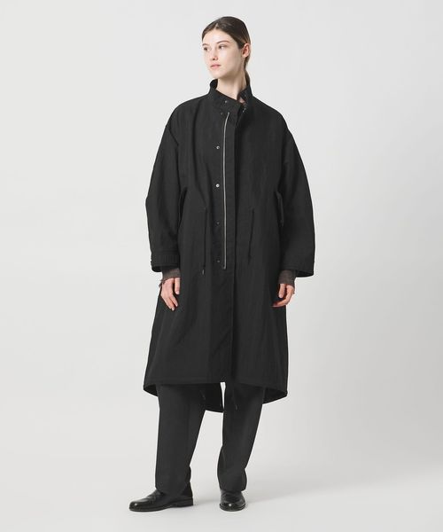 LOEFF＞オックス ミリタリー スタンドカラー コート