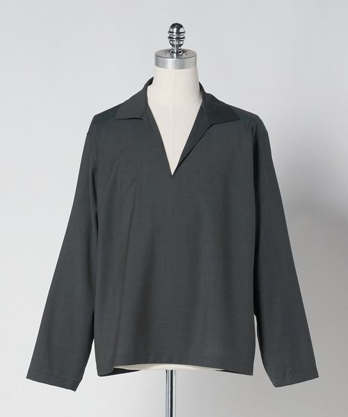 LOEFF/＜LOEFF＞トロピカルウール スキッパー シャツ UNISEX/シャツ / ブラウス