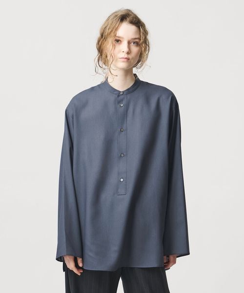 LOEFF/＜LOEFF＞ポリエステルボイル ヘンリーネック シャツ/シャツ / ブラウス