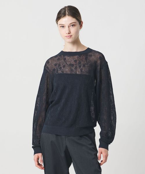 LOEFF/＜LOEFF＞ピンポンツリースポンジ メッシュ プルオーバー UNISEX/ニット / セーター