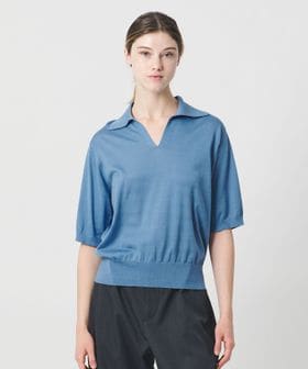 LOEFF/＜LOEFF＞ハイゲージ スキッパー ショートスリーブ ニット UNISEX/ニット / セーター