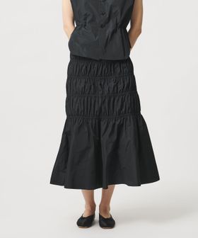 LOEFF/＜LOEFF＞グロッシー タフタ ギャザー スカート/ミモレ / ロング