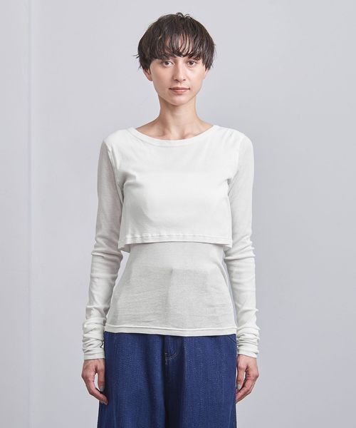 Pheeta フィータ Hedy シアーレイヤードカットソー 8912-699-0008 ブルー  ITXWU8ZLZUQK Pheeta＞Hedy シアー レイヤード タンクトップ WHT/013C―CU2