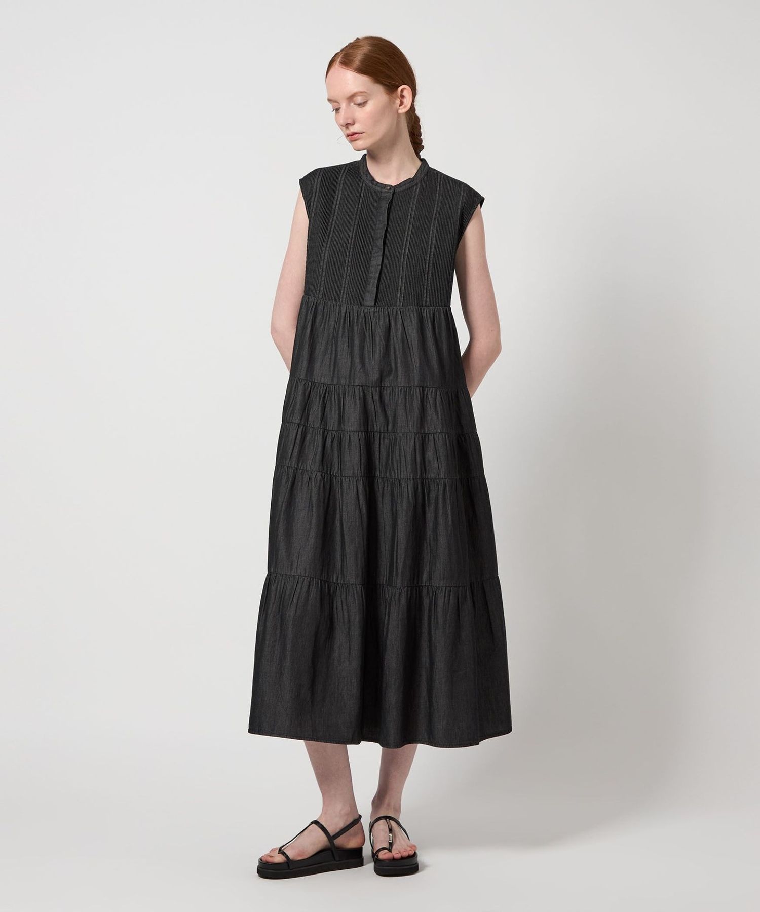 Pheeta フィータ　ワンピース　Trinity トリニティ　2　綿100％ Pheeta フィータ : Trinity Dress ブラックデニムワンピース