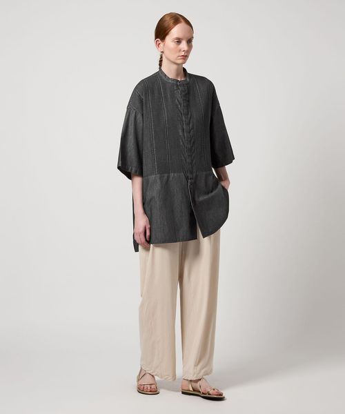 Pheeta＞Trinity ハーフスリーブ デニム シャツ ―UNISEX―/014CUN