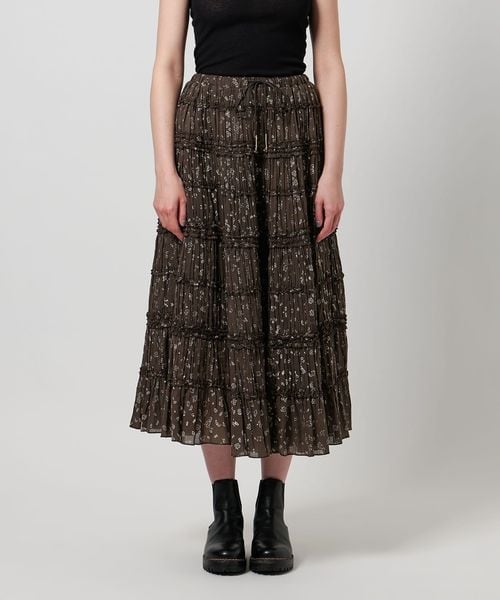 pheeta ブロックプリントスカート 2475294f652a6385a11ad5837c0261