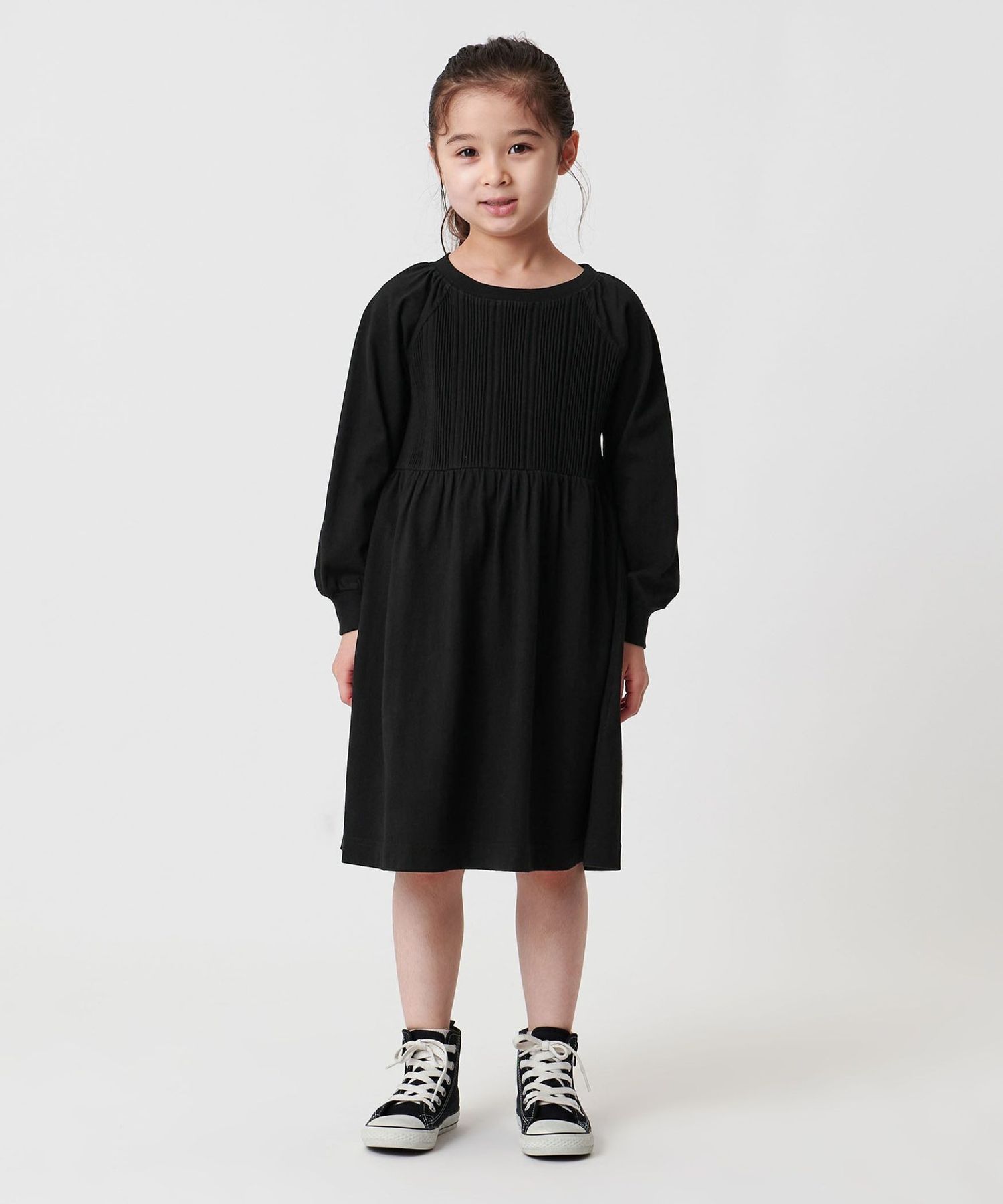 Pheeta フィータ ピンタックバンドカラーワンピース ネイビー サイズ2 2022SS ファッション Pheeta フィータ ピンタックバンドカラー