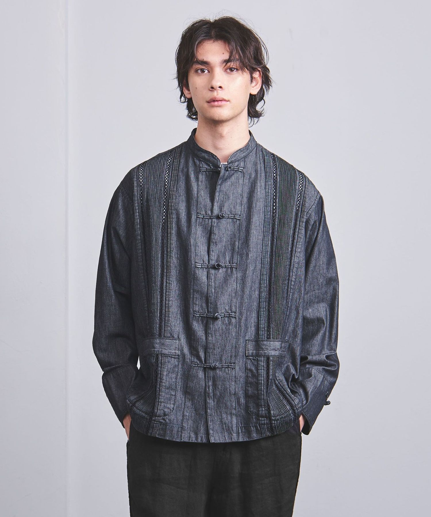 別注】＜Pheeta＞Trinity ブラック デニムシャツ MENS/013―UAMens1B