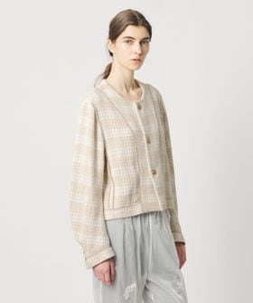 Pheeta/＜Pheeta＞Betty ツイードライク ジャケット / 015C―5/ノーカラージャケット