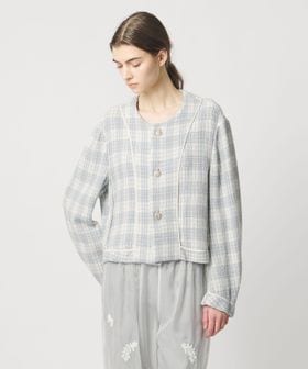 Pheeta/＜Pheeta＞Betty ツイードライク ジャケット / 015C―5/ノーカラージャケット