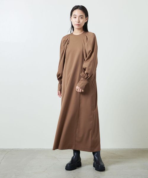 <MARW UNITED ARROWS>ギャザースリーブ ワンピース <MARW UNITED ARROWS>ギャザースリーブ ワンピース