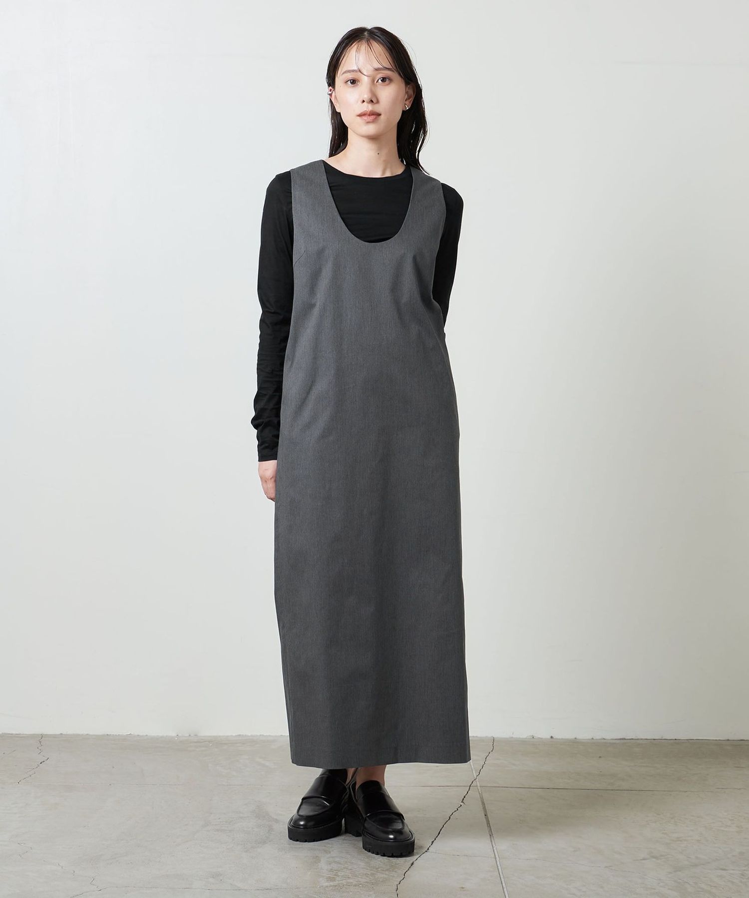 MARW UNITED ARROWS＞Uネック ロングワンピース