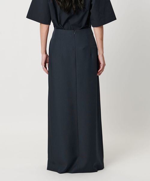 ＜MARW UNITED ARROWS＞タック ロングスカート　ブラック　36 MARW UNITED ARROWS（マルゥ ユナイテッドアローズ）の「＜MARW