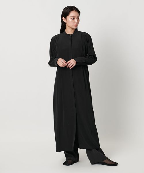 MARW UNITED ARROWS＞ドレープ バンドカラー シャツ ワンピース