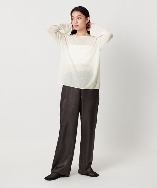MARW UNITED ARROWS＞シアー ロングスリーブ ニット