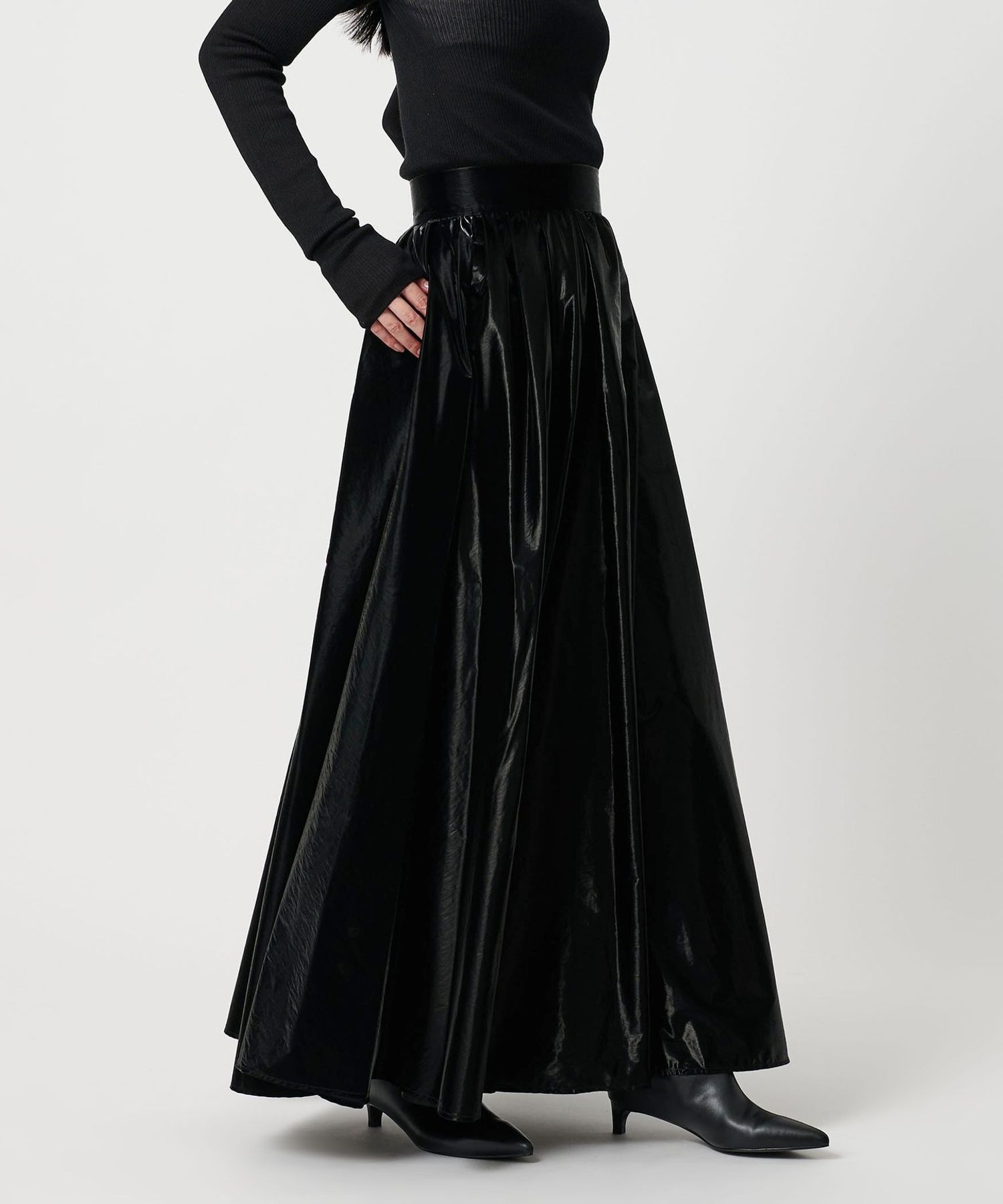 MARW UNITED ARROWS＞ラミネート ギャザー スカート