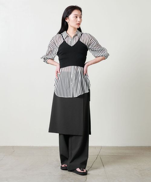＜MARW UNITED ARROWS＞ストライプ シアー オーバーシャツ MARW UNITED ARROWS＞ストライプ シアー オーバーシャツ