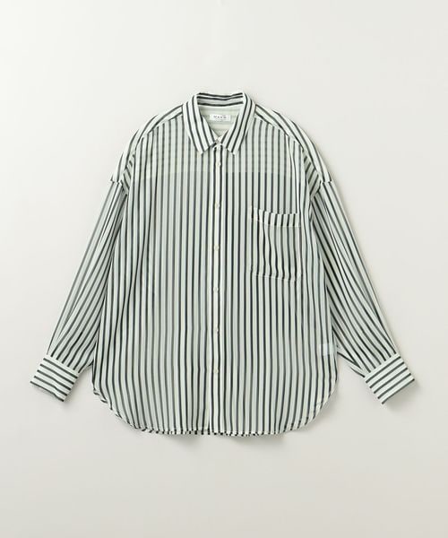 MARW UNITED ARROWS＞ストライプ シアー オーバーシャツ