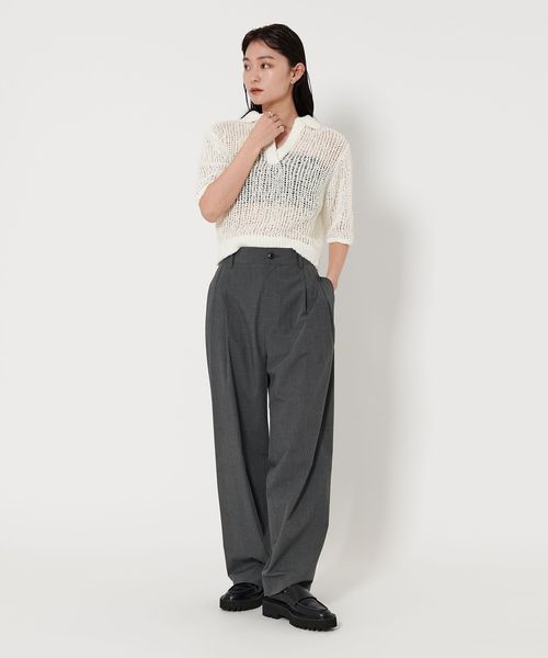 MARW UNITED ARROWS＞ペーパー ポロカラー ニット