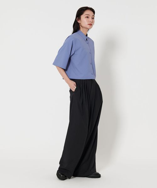 ＜MARW UNITED ARROWS＞5分袖 ショート シャツ　ホワイト UNITED ARROWS｜<MARW UNITED ARROWS>5分袖 ショート シャツ