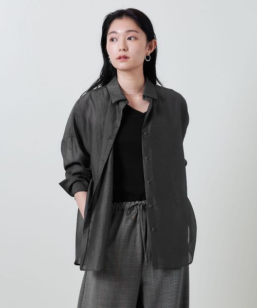 MARW UNITED ARROWS⭐︎ シルク コットン　シアーシャツ　ベージュ MARW UNITED ARROWS（マルゥ ユナイテッドアローズ）の「＜MARW