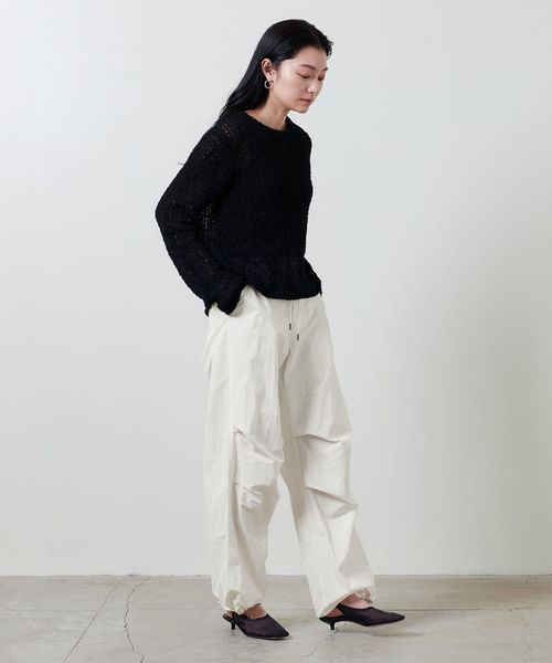 パンツ herow MARW UNITED ARROWS＞パラシュート パンツ WHITE
