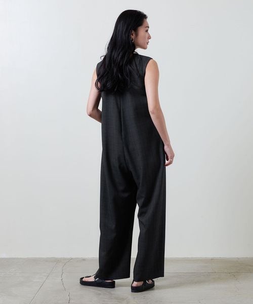 MARW UNITED ARROWS＞チェック柄 ラップ風 オールインワン