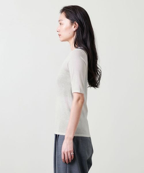 MARW UNITED ARROWS＞5分袖 シアー ニット