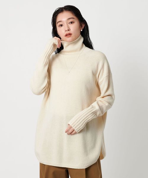 ユナイテッドアローズ 2021AW 定価15400円 ロングタートルネックニット ユナイテッドアローズ 2021AW 定価15400円 ロングタートルネック