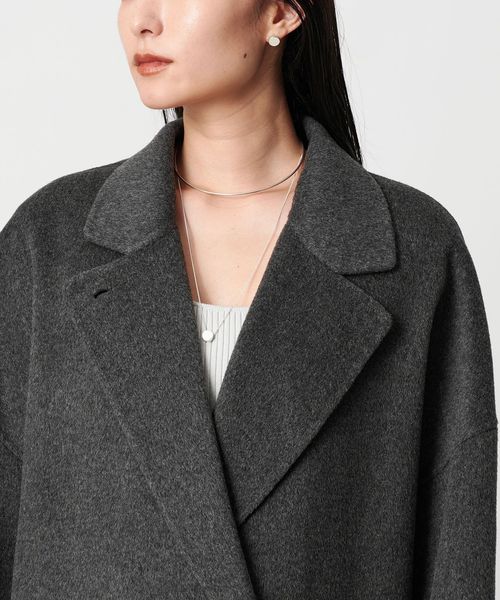 ＜MARW UNITED ARROWS＞リバー ロングコート　ダークグレー MARW UNITED ARROWS＞リバー ロングコート