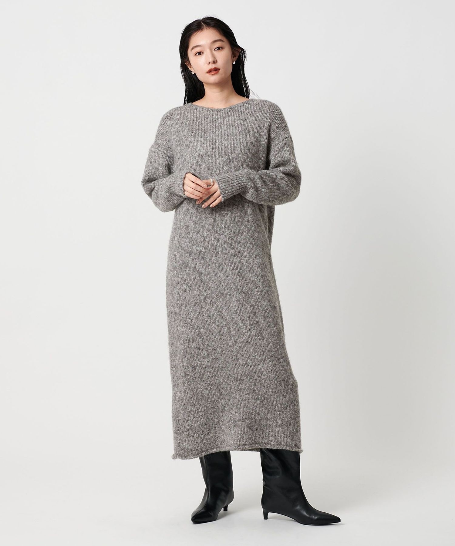 ユナイテッドアローズ　コンビ ニットワンピース　グレー　ロングワンピース 楽天市場】【SALE／50%OFF】コンビ ニットワンピース UNITED