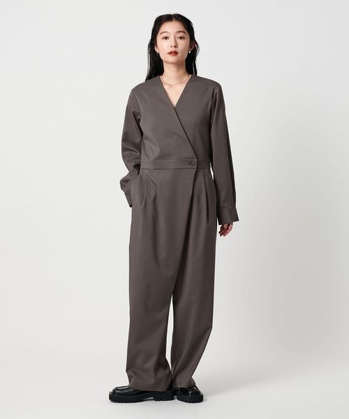 MARW UNITED ARROWS＞Vネック ラップ オールインワン