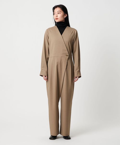MARW UNITED ARROWS＞Vネック ラップ オールインワン