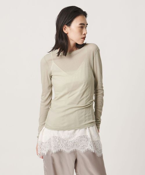 MARW UNITED ARROWS/＜MARW UNITED ARROWS＞シアー ロングスリーブ カットソー/Tシャツ / カットソー