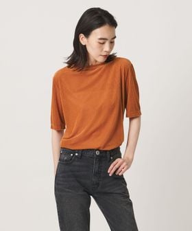 MARW UNITED ARROWS/＜MARW UNITED ARROWS＞シアー ベロア リブ ショートスリーブ トップス/Tシャツ / カットソー