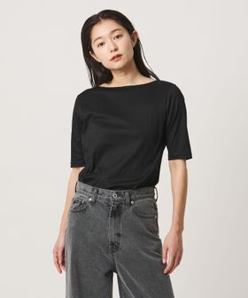 MARW UNITED ARROWS/＜MARW UNITED ARROWS＞ボートネック 5分袖 カットソー 汗ジミ防止/Tシャツ / カットソー