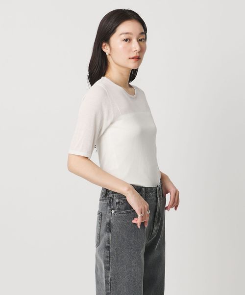 MARW UNITED ARROWS/＜MARW UNITED ARROWS＞5分袖 シアー ニット/ニット / セーター